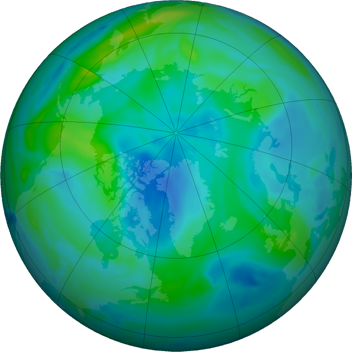Arctic ozone map for 22 September 2023